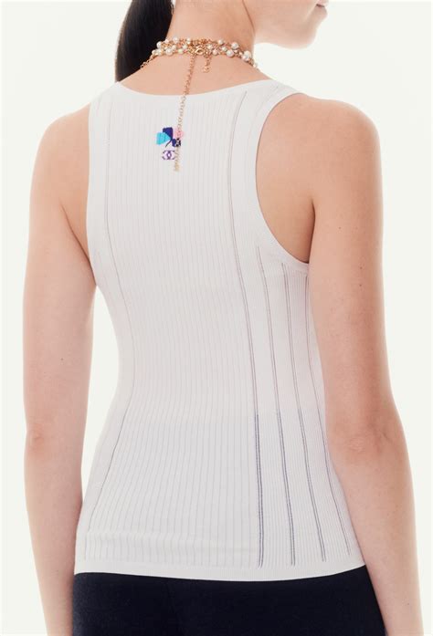 camicia bianca chanel|Top Chanel in Cotone Bianco taglia 40 FR .